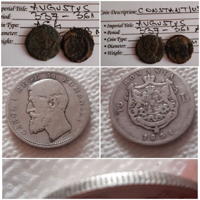 Se vand 3 monede vechi preț total
