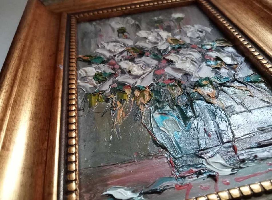 Tablou, Pictura in cuțit ,pictor Ion Ialomiteanu, de colectie , rar