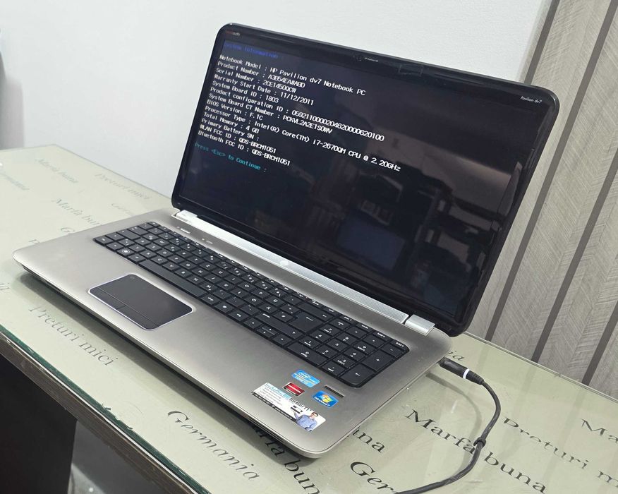 Laptop core i7 - Hp Pavilion DV7-6b13eg - functional perfect