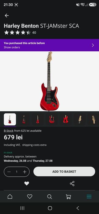 Harley Benton st-jamster SCA KIT