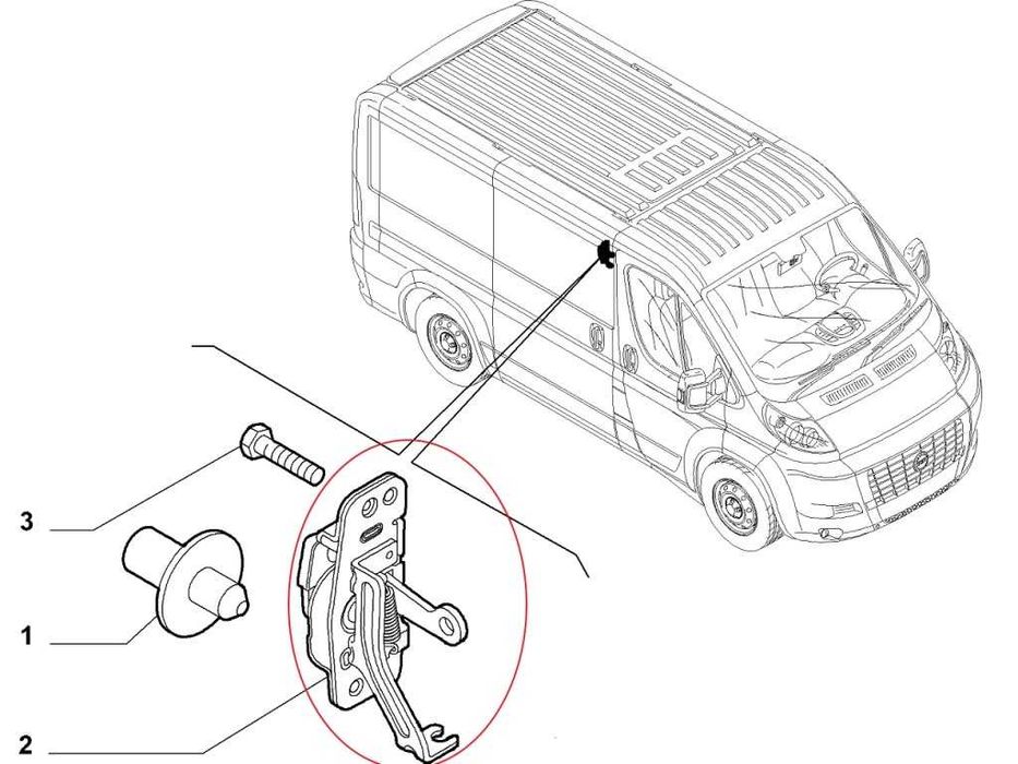 Брава за плъзгаща врата Fiat Ducato 2 3 Citroen Jumper 1 2 Boxer 1 2