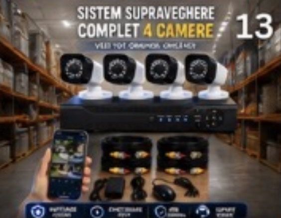 Vindem si Montam Camere Supraveghere Video KIT Complet 4/8/12 CAMERE