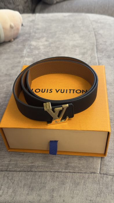 Ремень LV, кожаный двухстороний .