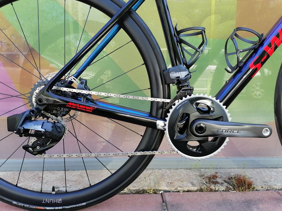 Карбонов Шосеен S-WORKS*Sram Force 2x12 AXS*Карбонови Капли HUNT*McLaren*НОВ