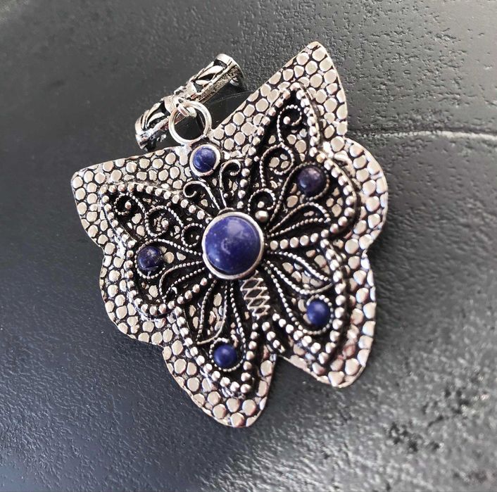Pandativ/Medalion Argint 925 cu Pietre Semipretioase Lapis Lazuli