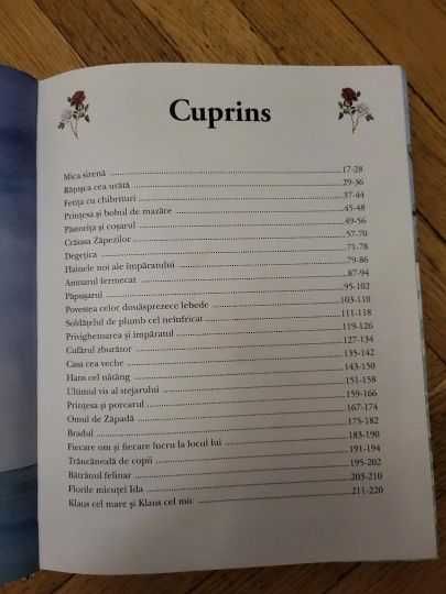 Carte cu povesti de Andersen, pentru copii