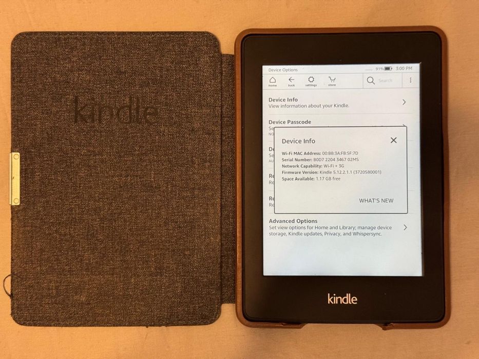 E-book reader Kindle Paperwhite Wi-Fi + 3G