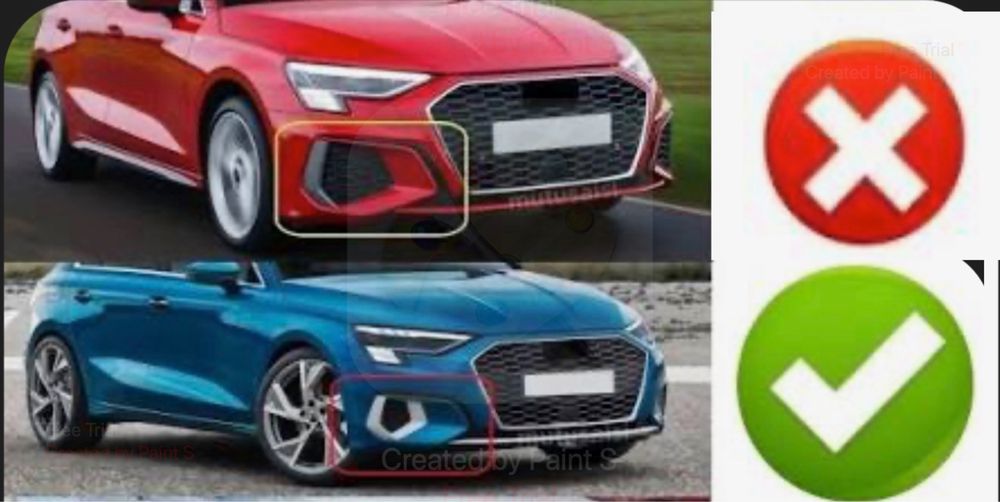 Преден нож спойлер за audi a3 8y  чисто нов