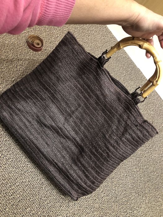 Geanta de mana poseta mare H&M maner lemn