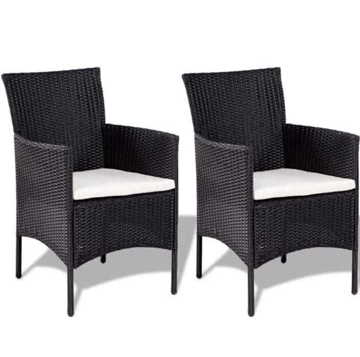 НОВИ! Ратанов Комплект 2 Кресла + Диван и Маса (Черни и Кафяви)