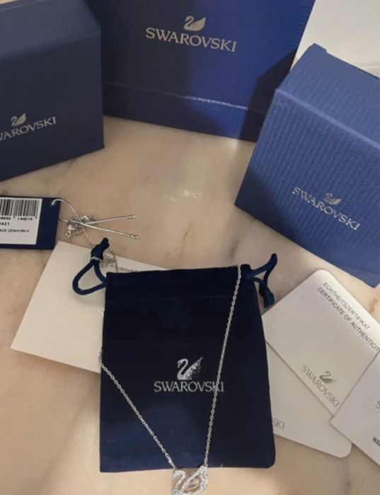 Lantisor Swarovski Nou Crystal White//Silver