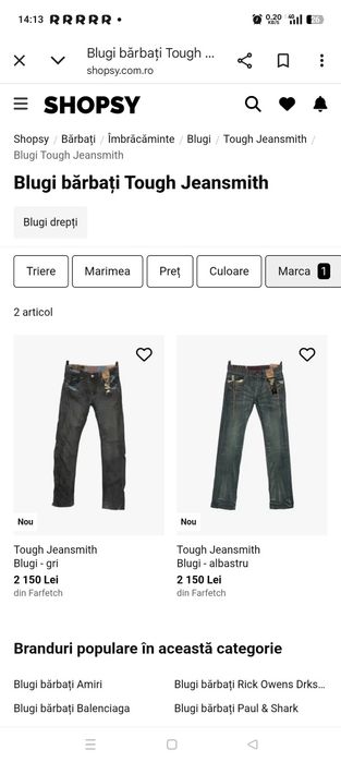 Blugi groși tough pentru persoane supraponderale w48/L33