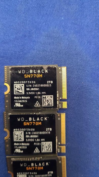 SSD WD Black SN770M de 2TB PCI Express 4.0 x4 M.2 2230 , mic de 30 mm , nou, original