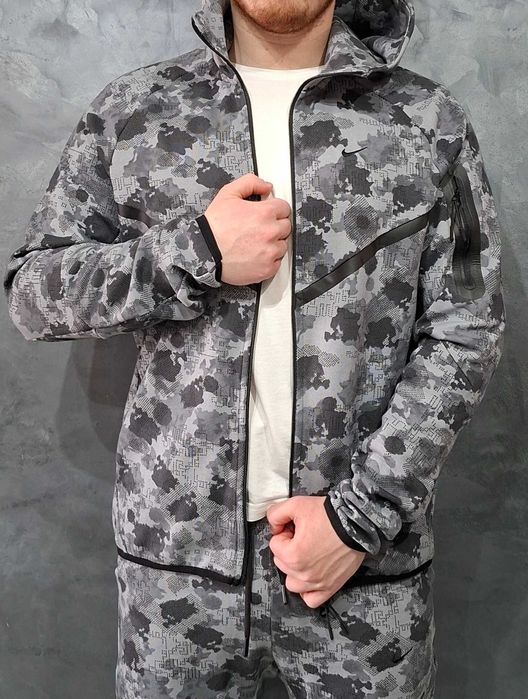 Екип Nike Tech Fleece Сив Камуфлаж