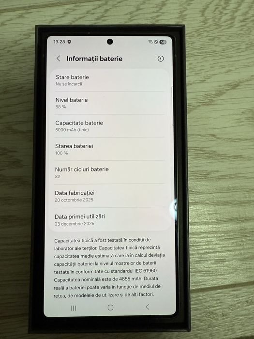 Samsung S25 Ultra , 256 GB , ca NOU