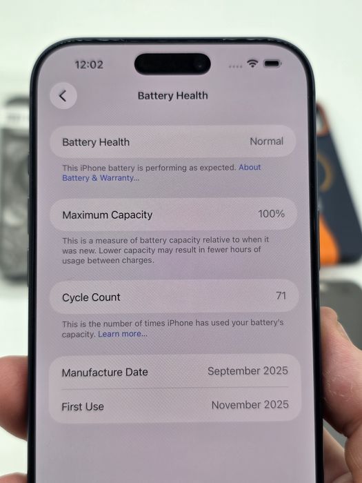 Iphone 17 pro max, Deep Blue, 512Gb, 100% procentaj baterie