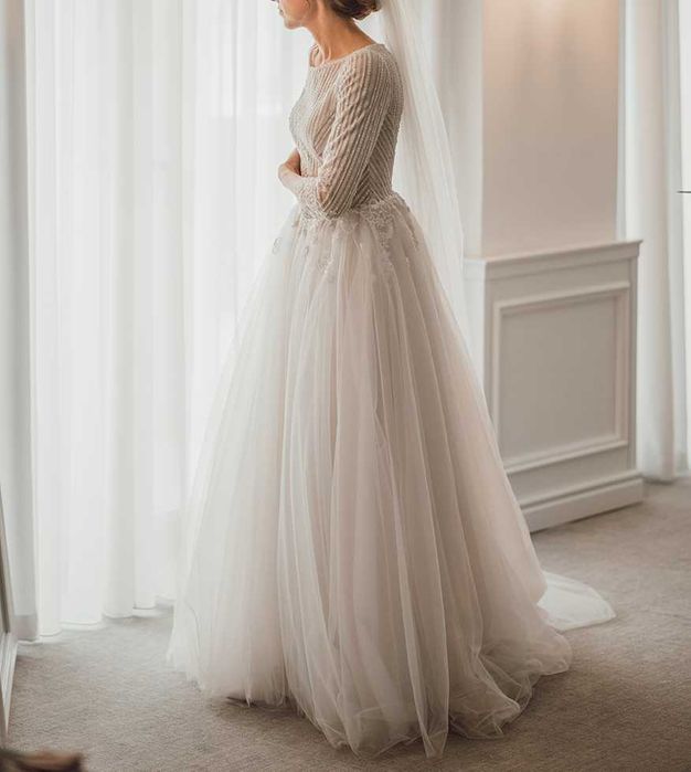 Rochie de mireasa Romana G. Urmanczy Couture, cu maneca lunga, XS/S