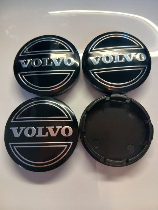 Капачки за джанти за Volvo Волво 52/55мм / черни декоративни тапи