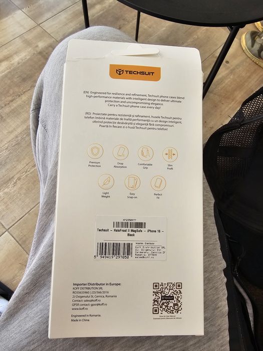 Husa techsuit iphone 16 black