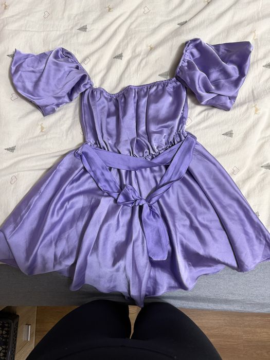 Сатенен лилав гащеризон