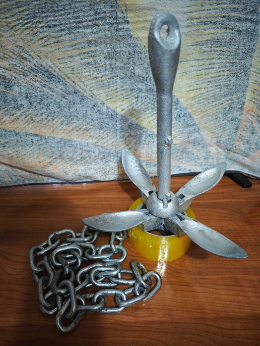 Ancora pliabila otel galvanizat de 1,5 kg + 1 m lant greu otel pentru stabilitate