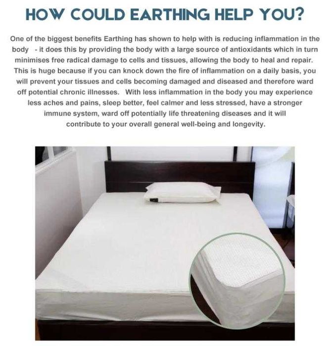 Заземяващ Чаршаф за Заземяване Платно Заземяващо Легло Сребърни Нишки