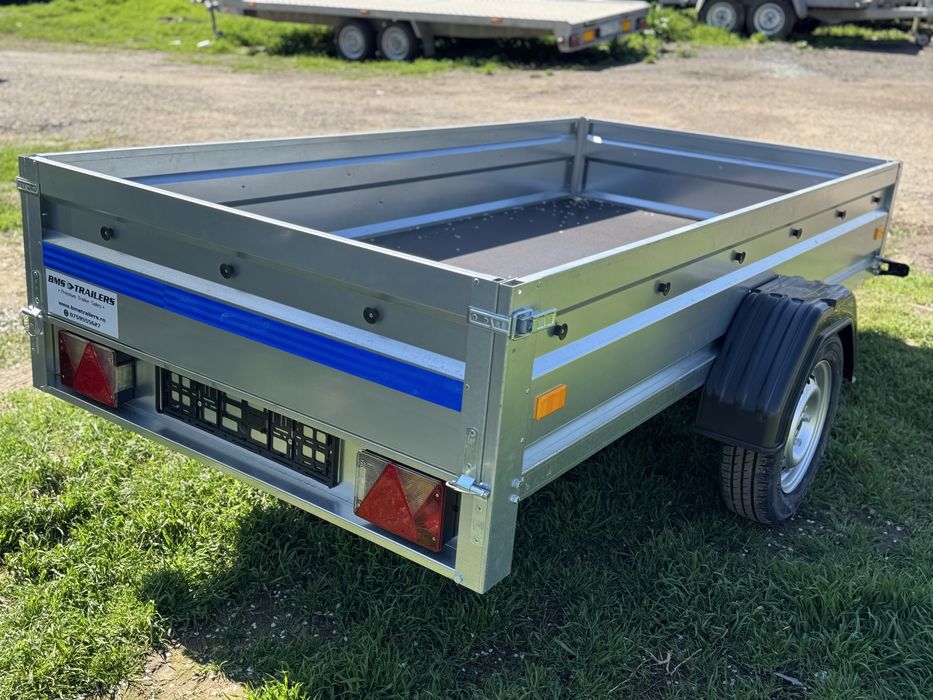 Remorca nouă 750 kg, 235x125 cm, CIV+RAR efectuat, PREȚ PROMOȚIONAL, posibilitate RATE!!