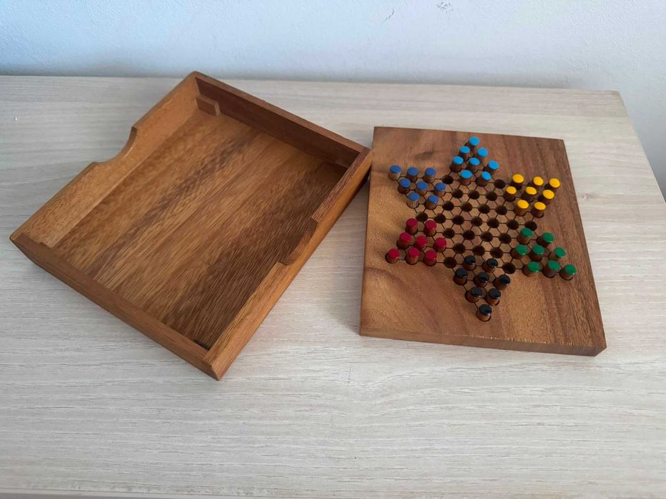 Joc Dame Chinezești din Lemn – Chinese Checkers, Complet