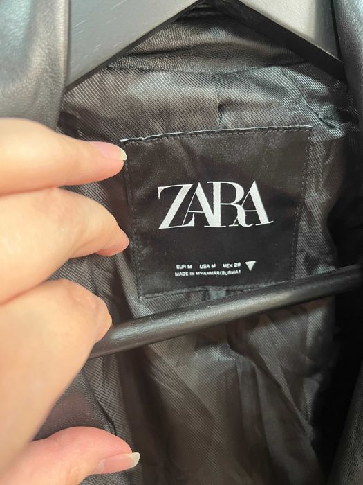 Тренч плащ Zara эко-кожа