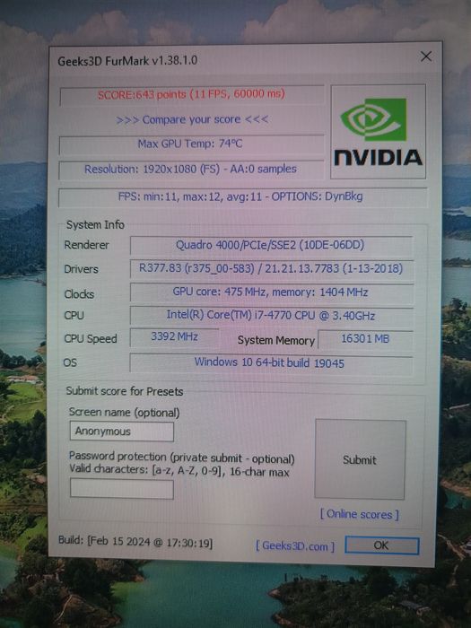 Placa video Nvidia Quadro 4000 2Gb DDR5/256 Bit