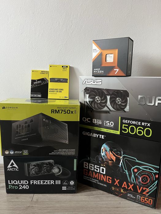 PC GAMING RYZEN 7 7800X3D, RTX 5060, 32GB, SSD 1TB