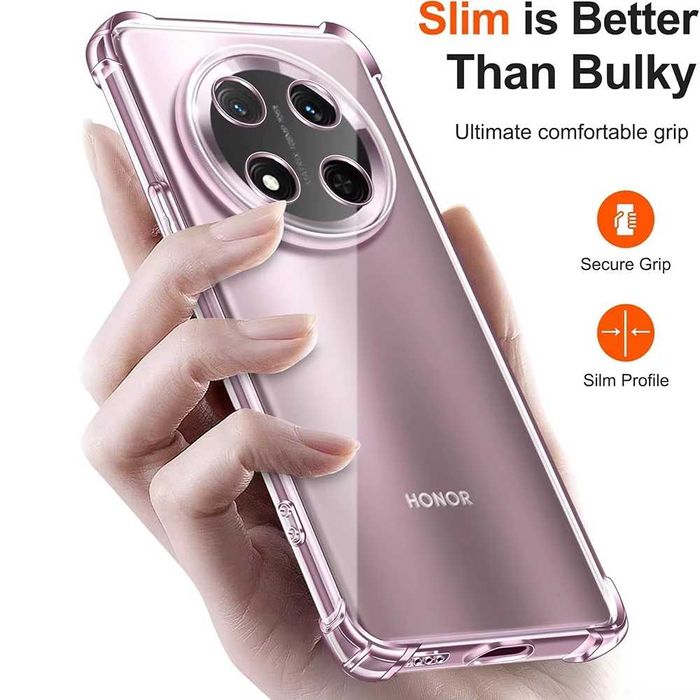 Honor Magic7 Lite - Удароустойчив Прозрачен Кейс Гръб