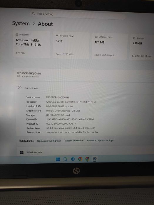 Noutbuk Hp sotiladi