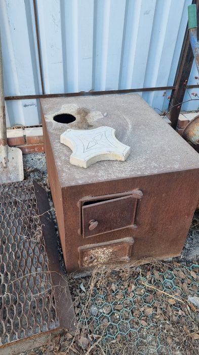 Печь для сарая, гаража метал 8мм