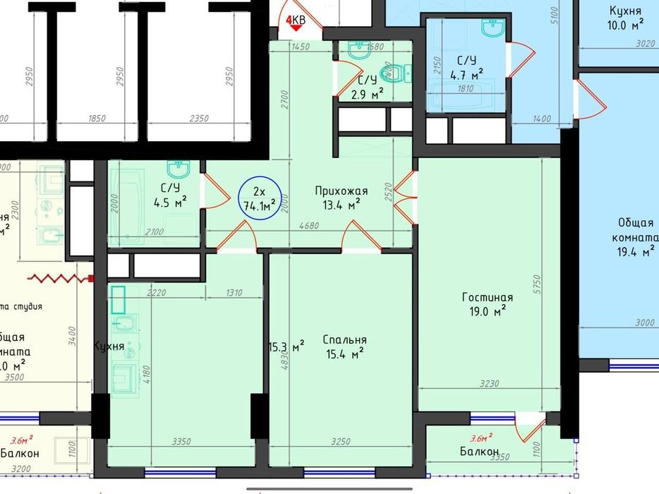 brilliant  city 7 этаж