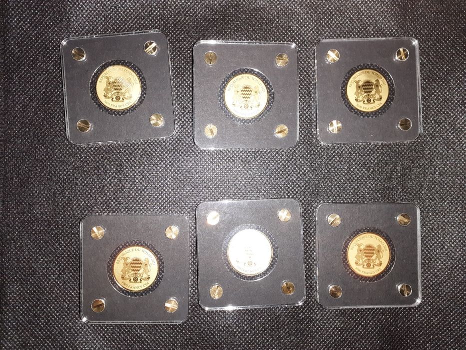 6 monede din aur 24k 1/500oz din seria Bullion Coins of the World 2021