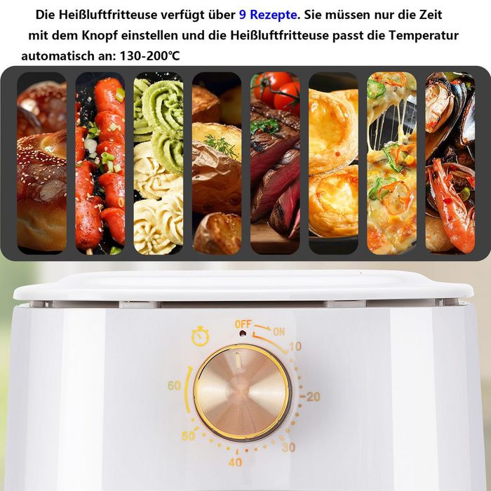 Friteuza cu aer cald Airfryer 5 L, friteuza cu aer cald