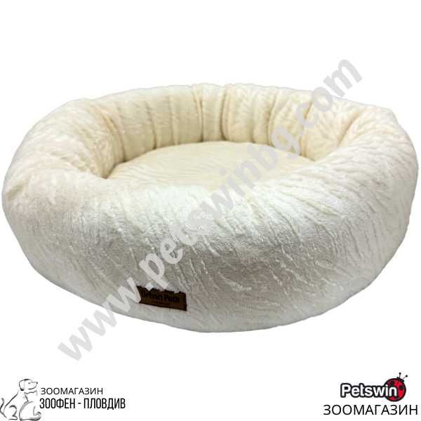 Легло тип Поничка- за Куче/Коте- 55/55/15см- Крем разцветка-Urban Pets