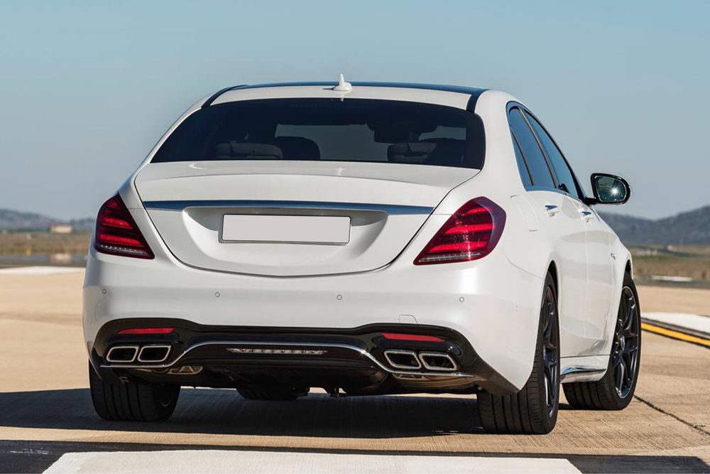 Дифузер W222 S63 AMG FACELIFT с накрайници 2017-2019 за AMG броня