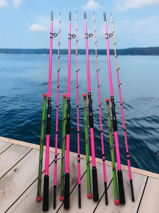 SET 4 Lansete carbon PROFL AQUA RIVER FR Feeder 2,40metri ACTIUME 280gr Pink