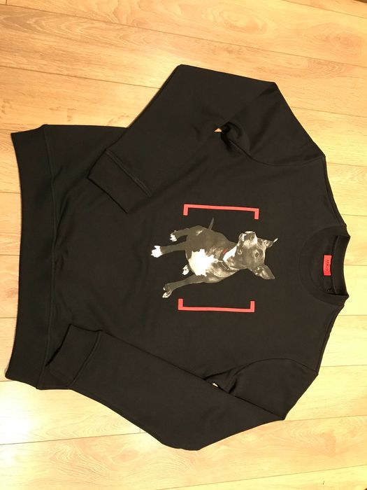 Оригинална блуза Hugo Boss, Принт- Куче, черна, размери: M