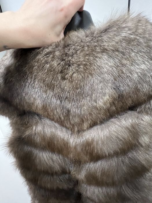 Елек с естествен косъм лисица