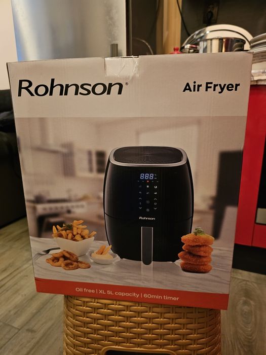 Фритюрник Air Fryer Rohnson R-2837, 1500W, Здравословно готвене, Капац