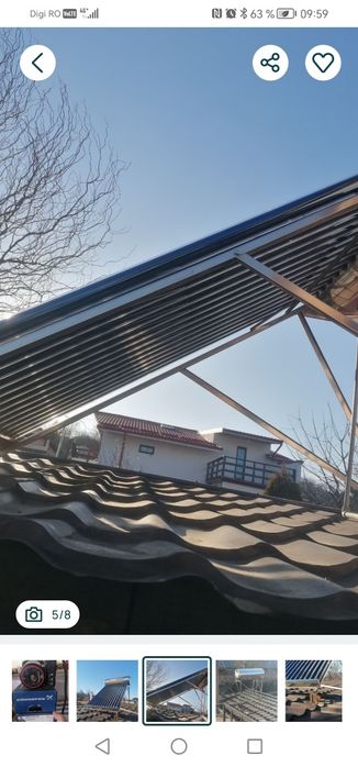 Panou solar nepresurizat cu boiler der inox 120l, Sunerg, 15 tuburi de sticla, automatizat