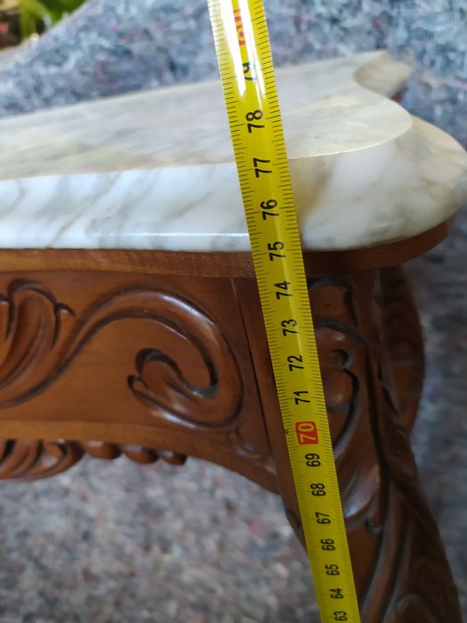 Consola din lemn ,stil baroc cu placa de marmura
