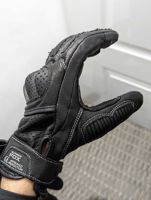 Manusi moto Piele "Fox" perforat M L XL XXL - cu protectii