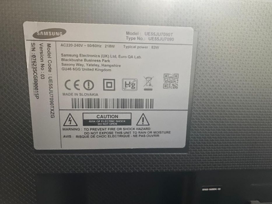 Samsung 55’ smartTV