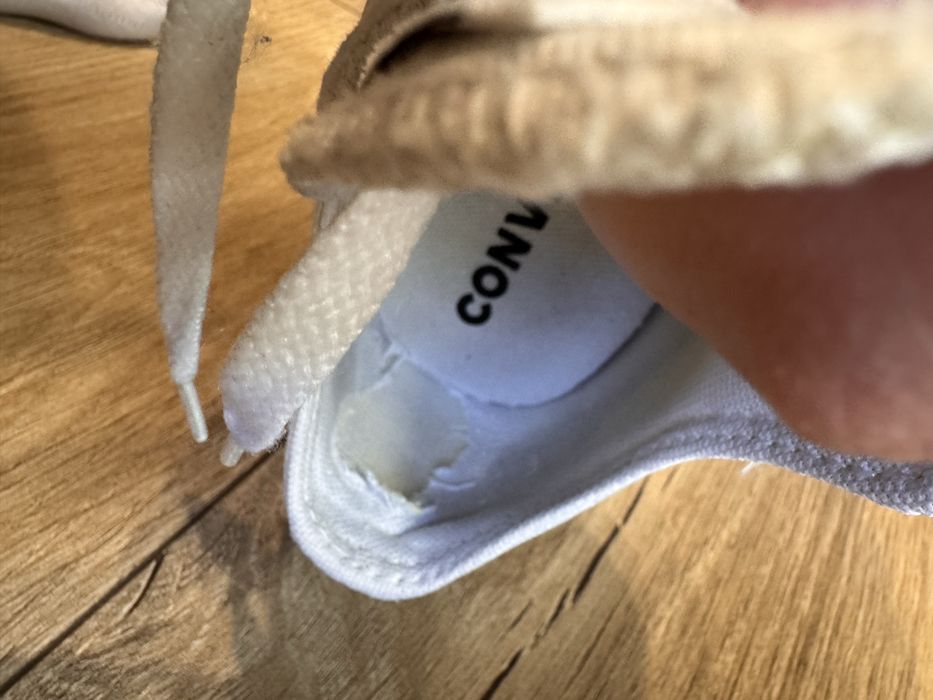 Converse albi cu platforma