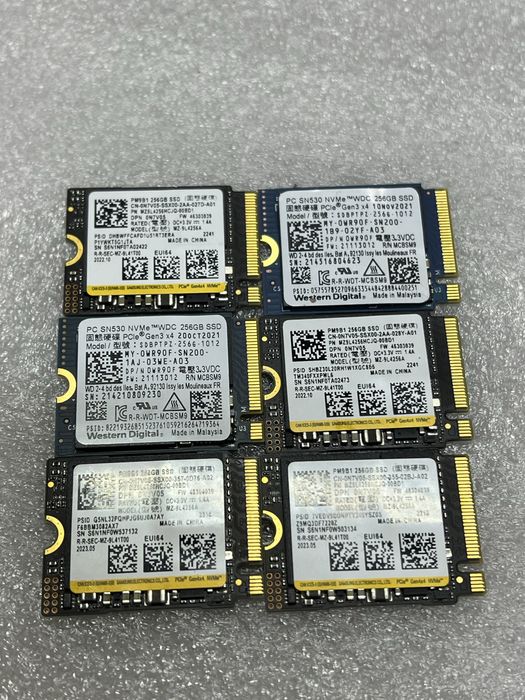 SSD 512gb nvme от ведущих брендов pulout здовье 97-100% есть 256gb