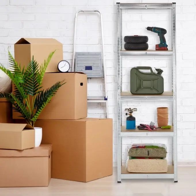 Тежкотоварна стелажна конструкция с 5 нива